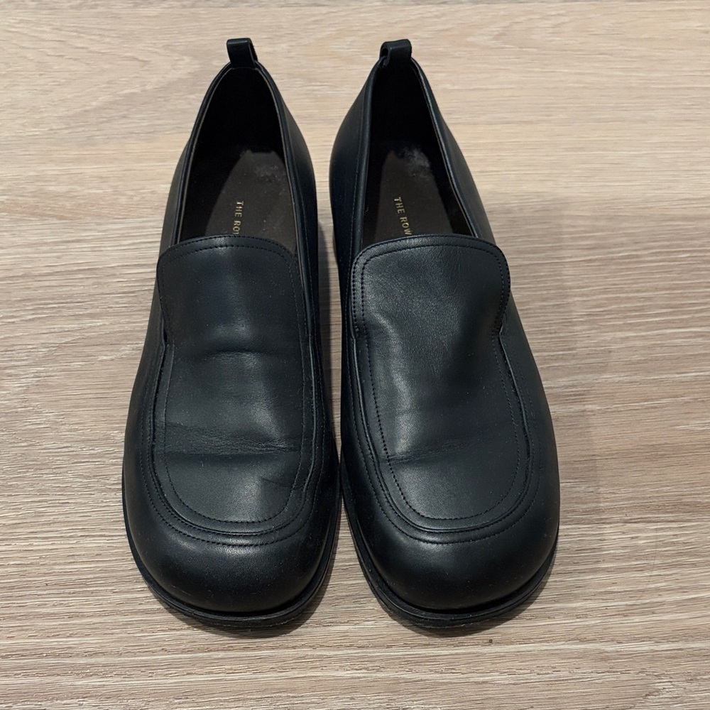 The Row Black Leather Loafers size 38 - great condition